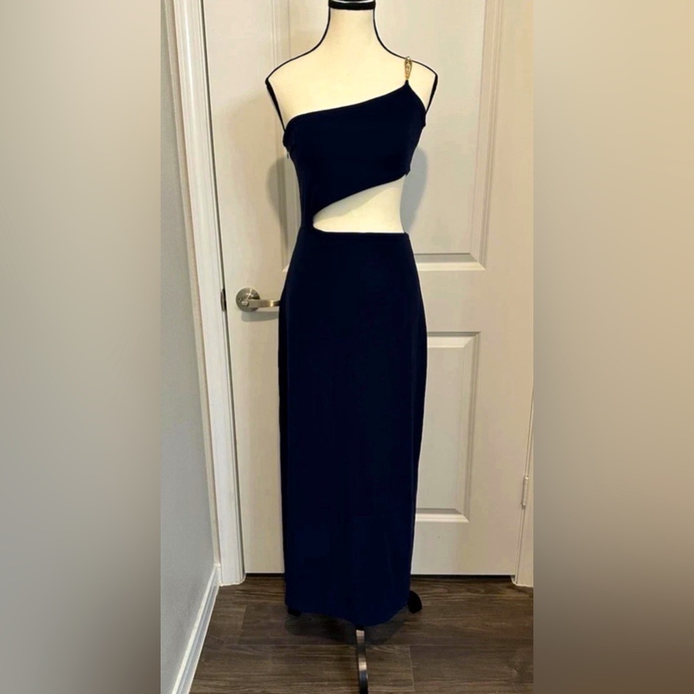 Y2K Jessica McClintock Gunne Sax Navy Cutout Dress Sz 9/10 Gunne Sax Style boho